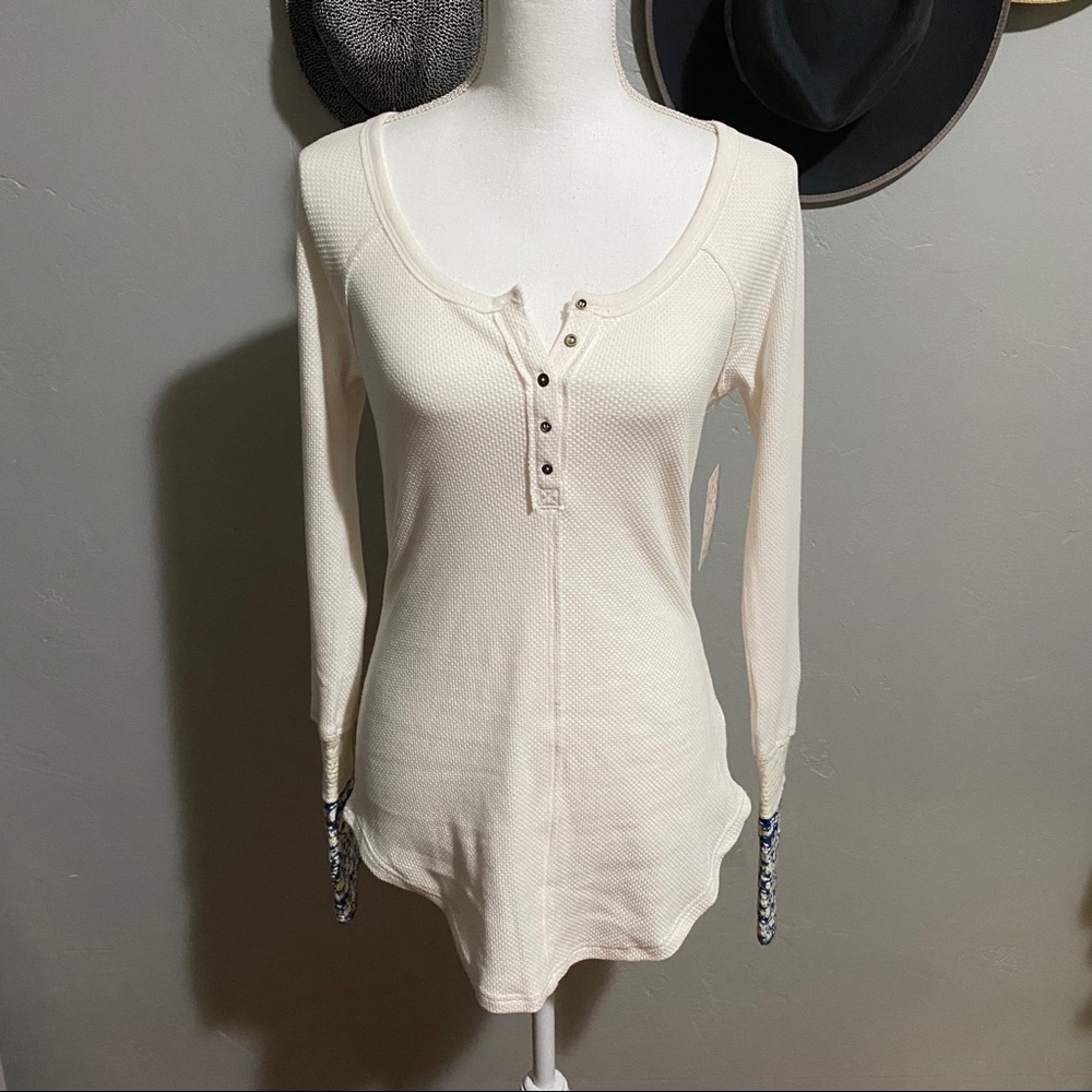 Free People Thermal Henley Top